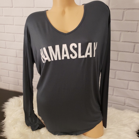 Namaste Namaslay long sleeve jersey tunic top - Picture 2 of 4
